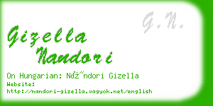 gizella nandori business card